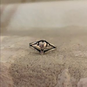 James Avery Cross with Heart Ring